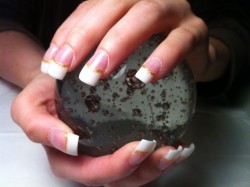 Brllopsnaglar med glitter detalj i guld