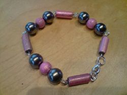 SE004 Pink drizzle: Armbandet som hr till halsbandet SLD