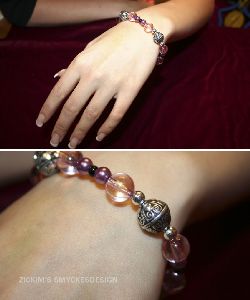 SE010 Pinkdream: Armband i rosa + tillhrande rhngen...100:- SLD