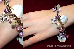 AR004 Berlock pink: Berlockarmband med rosa/lila frger...170:- SLD