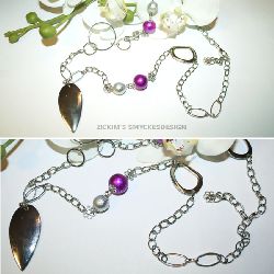 SE014 Silverleaf: Halsband med silverhnge + tillhrande berlock armband...249:- endast halsband kvar 180:-