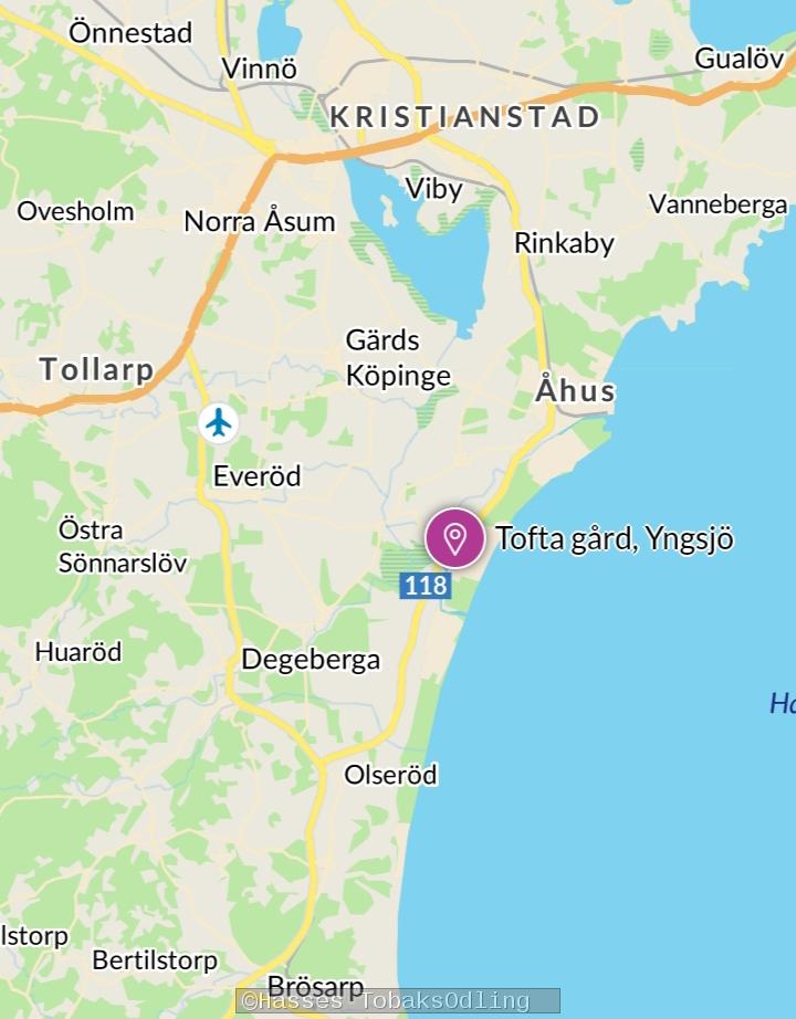 Fr att ni ska f lite frstelse s ligger Tofta grd ungefr 7km utanfr hus.  Fr att kartan p bilden ska sga ngot s kan jag sga att det r ca:7km mellan hus och Tofta grd.