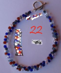 RodBlaVitArmband
Vita glastårar, koboltblåa glasdroppar, röda glastårar och grå/gröna glastårar i ett oregelbundet mönster, toggellås.
19,5 cm låst.
Pris: 100:- (svenska kronor) RodBlaVitArmband
Vita glastårar, koboltblåa glasdroppar, röda glastårar och grå/gröna glastårar i ett oregelbundet mönster, toggellås.
19,5 cm låst.
Pris: 100:- (svenska kronor)
